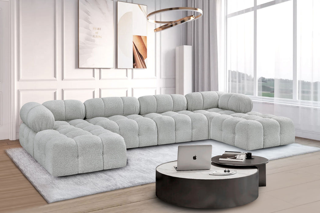 Ames - 6 Piece Fabric Modular U-Shaped Sectional - Simple Home Plus
