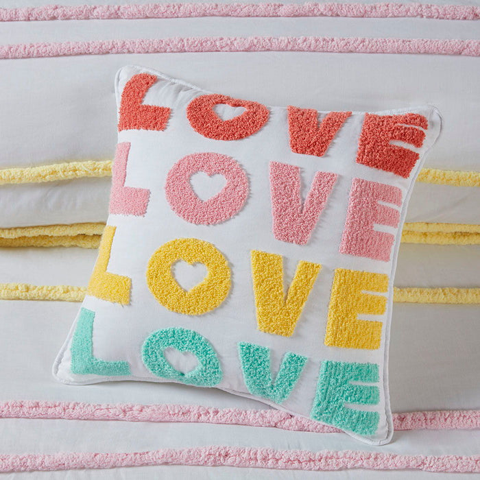 Haisley - Twin Duvet Cover Set With Trim - Pink