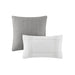 Morgan - 6 Piece Oversized Comforter Set - White / Gray - Simple Home Plus
