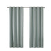 Maya - 54" Printed Heathered Blackout Grommet Top Curtain Panel - Aqua - Simple Home Plus