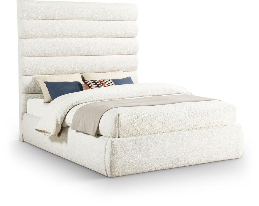 Adam - Boucle Fabric Bed With 70.5" Headboard - Simple Home Plus