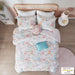Iris - Twin Woodland Animals Reversible Comforter Set - Blush - Simple Home Plus