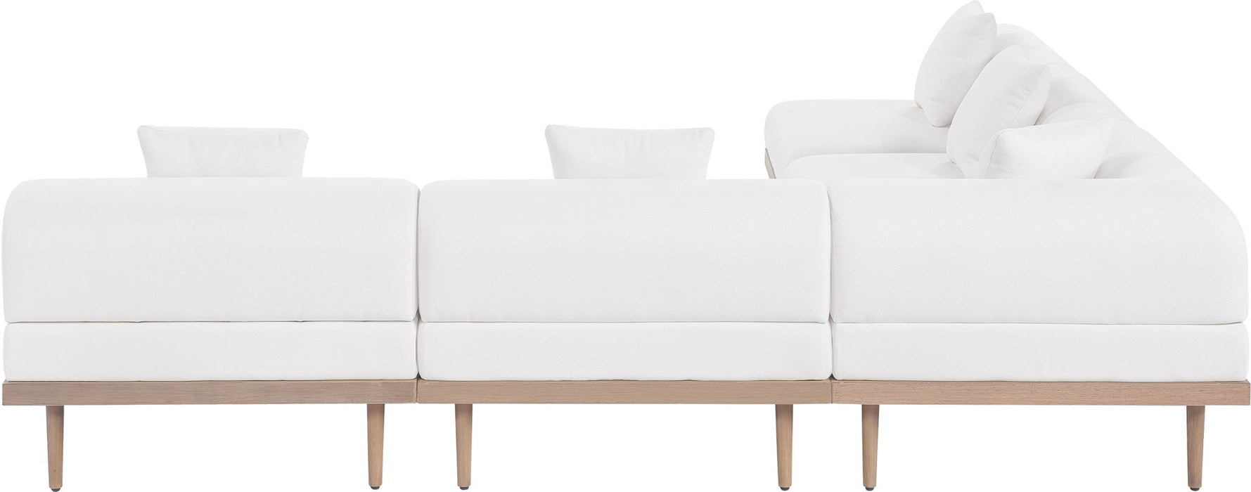 Laguna - 5 Piece 106.5" Upholstered Outdoor Patio Modular Sectional - Simple Home Plus