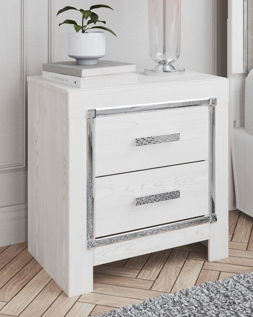 Altyra - White - Two Drawer Night Stand - Simple Home Plus