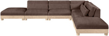 Turin - Chenille Fabric Upholstered Modular Sectional - Brown - Simple Home Plus