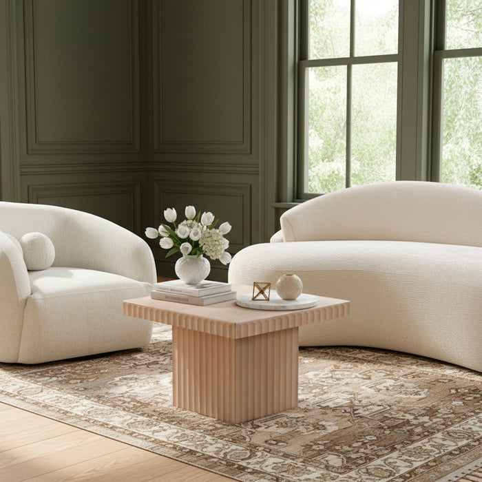 Spencer - 15" Oak Veneer Coffee Table - Simple Home Plus