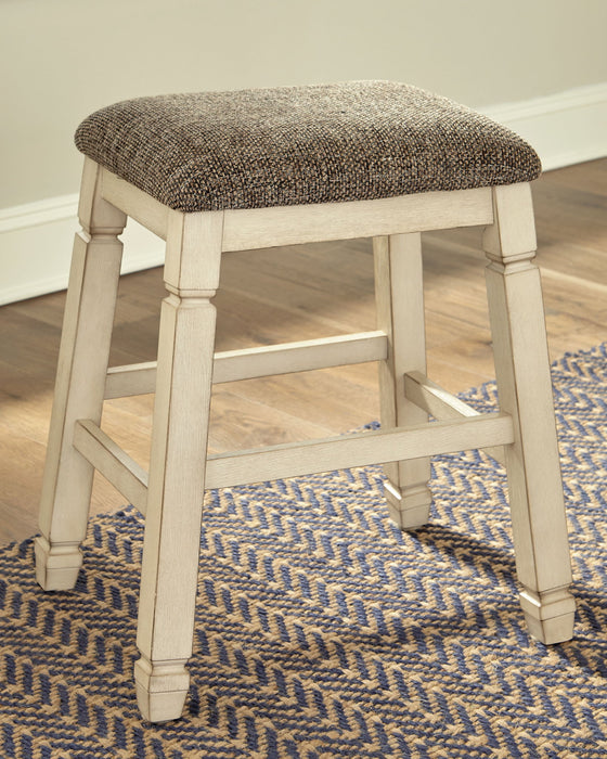 Bolanburg - Beige - Upholstered Stool (Set of 2) - Simple Home Plus