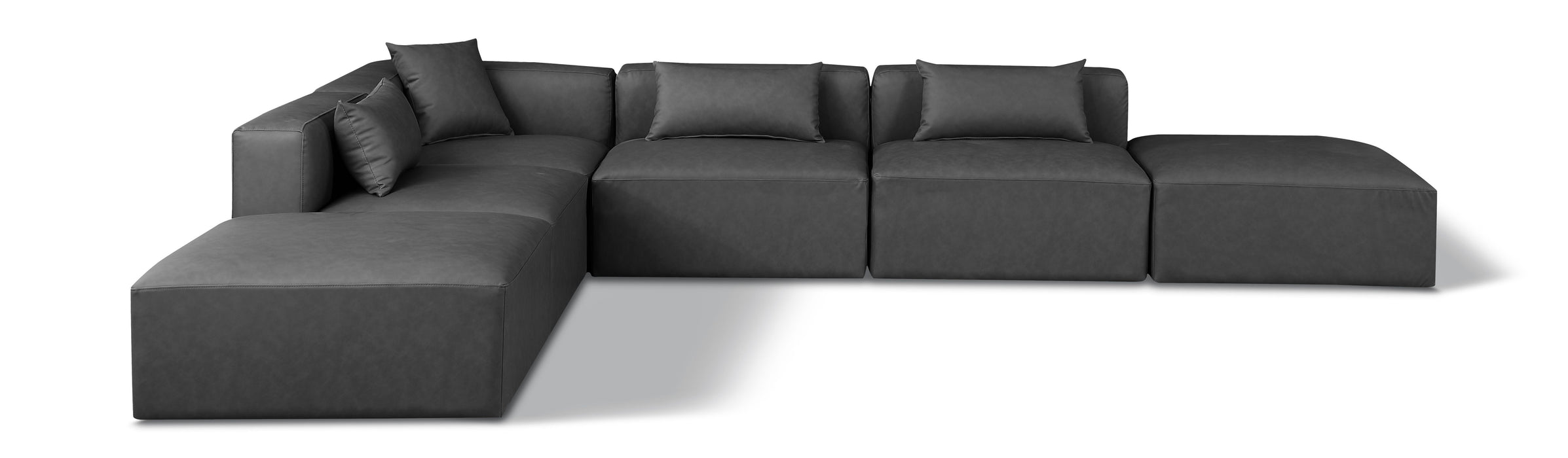 Cube - 6 Piece Modular Corner Armless Sectional - Simple Home Plus