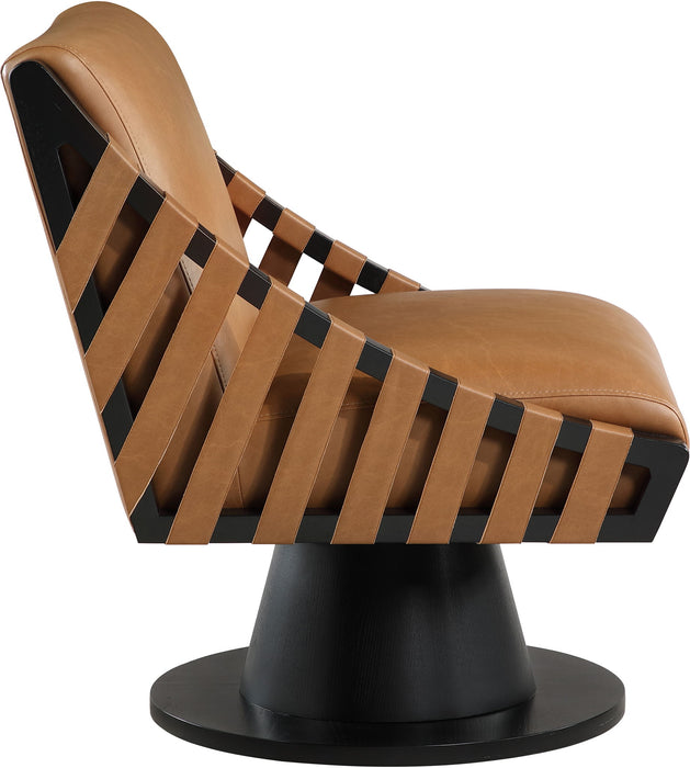 Millwin - Swivel Accent Chair With Black Base - Simple Home Plus