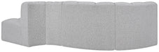Arc - Boucle Fabric 4 Piece L-Shaped Modular Sofa - Simple Home Plus