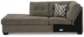 Mahoney - Laf Corner Chaise - Chocolate - Simple Home Plus