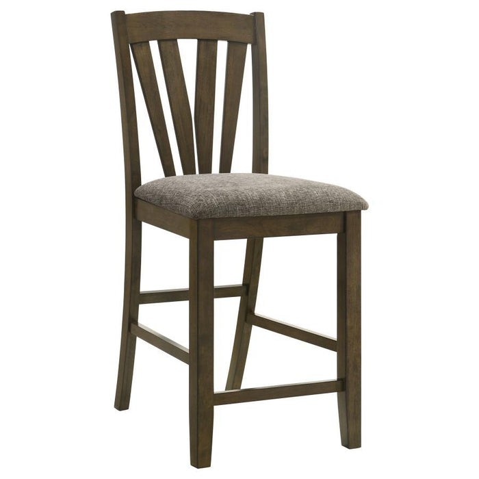 Canfield - Counter Height Dining Side Chair (Set of 2) - Brown - Simple Home Plus