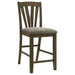 Canfield - Counter Height Dining Side Chair (Set of 2) - Brown - Simple Home Plus