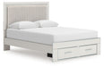 Zuraleus - Upholstered Panel Platform Storage Bed - Simple Home Plus