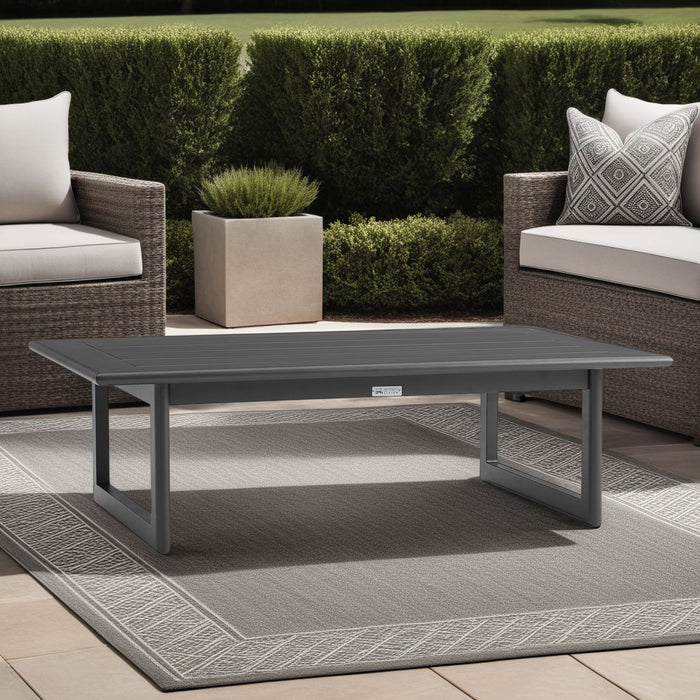 Menorca - Aluminum Outdoor Coffee Table - Dark Gray - Simple Home Plus