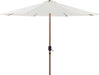 Fiji - Aluminum Patio Umbrella With Square White And Teak Base - Simple Home Plus