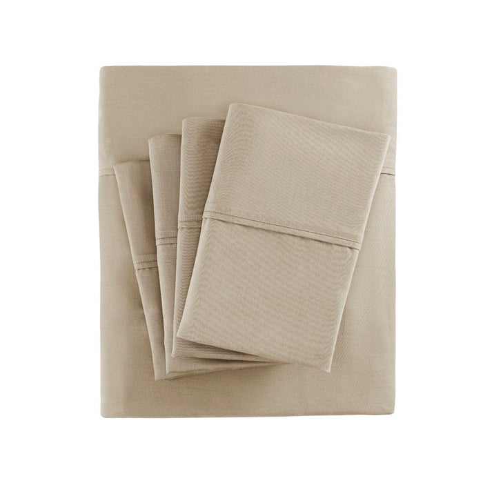 Split King 800 Thread Count Sheet Set - Khaki - Simple Home Plus