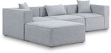 Cube - Linen 4 Piece Modular Sectional With Chaise - Simple Home Plus