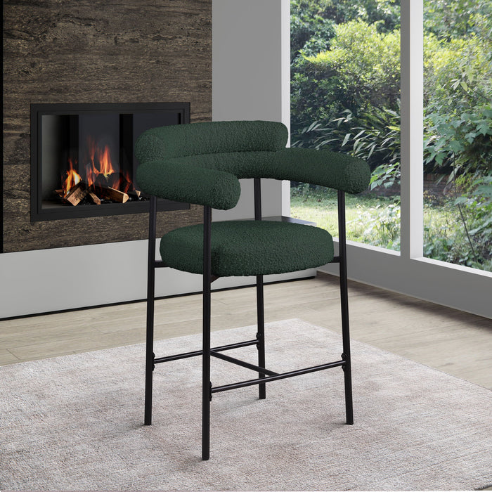 Blake - Counter Stool With Black Base (Set of 2) - Simple Home Plus