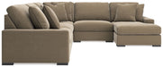 Calden - 5-Piece Sectional With RAF Corner Chaise - Sable - Simple Home Plus
