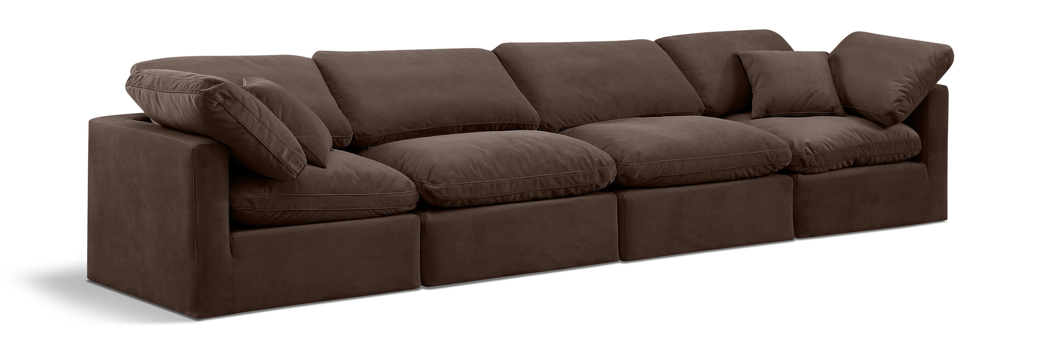 Indulge - Velvet 4 Seat Modular Sofa - Simple Home Plus
