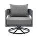 Menorca - Outdoor Patio Swivel Rocking Chair - Gray - Simple Home Plus