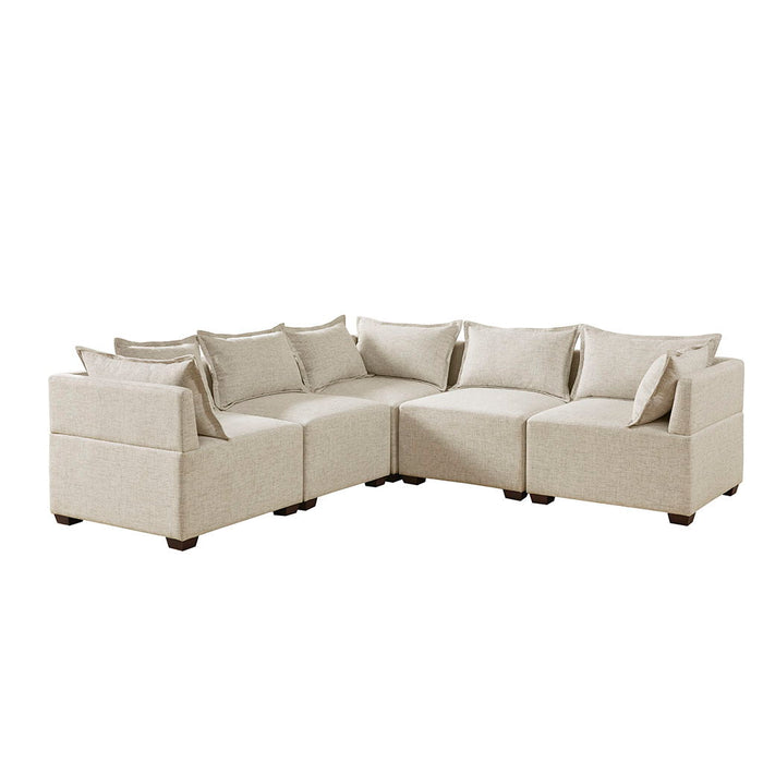 Molly - Modular Armless Chair - Linen - Simple Home Plus