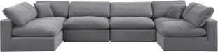 Comfy - 6 Piece Velvet Modular Armless Sectional - Simple Home Plus