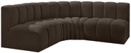 Arc - Boucle Fabric 4 Piece Corner Modular Sofa - Simple Home Plus