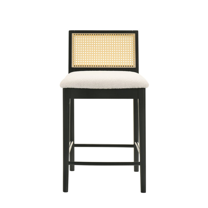 Tobias - Coastal Modern Wood Counter Height Kitchen Bar Stool - Simple Home Plus