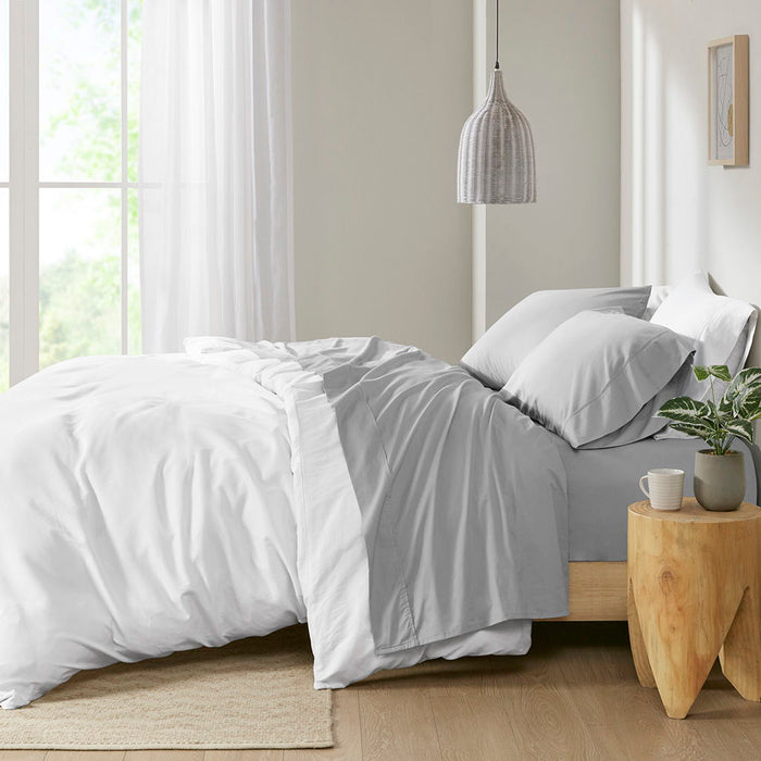 Peached Percale Sheet Set - Gray - Simple Home Plus