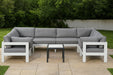 Nizuc - Outdoor Patio 8 Piece Modular Sectional With White Frame - Simple Home Plus