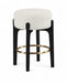 Torino - Backless Counter Stool With Brushed Black Base (Set of 2) - Simple Home Plus