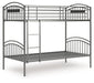 Lanceburg - Gray - Twin/Twin Bunk Bed With Ladder - Simple Home Plus