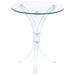 Laning - Round Glass Top Acrylic Side Table - Clear - Simple Home Plus