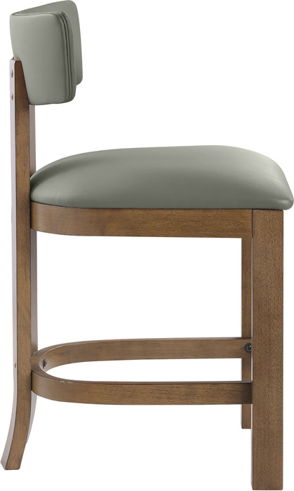 Lavrin - Vegan Leather Upholstered Counter Stool (Set of 2) - Walnut Base - Simple Home Plus