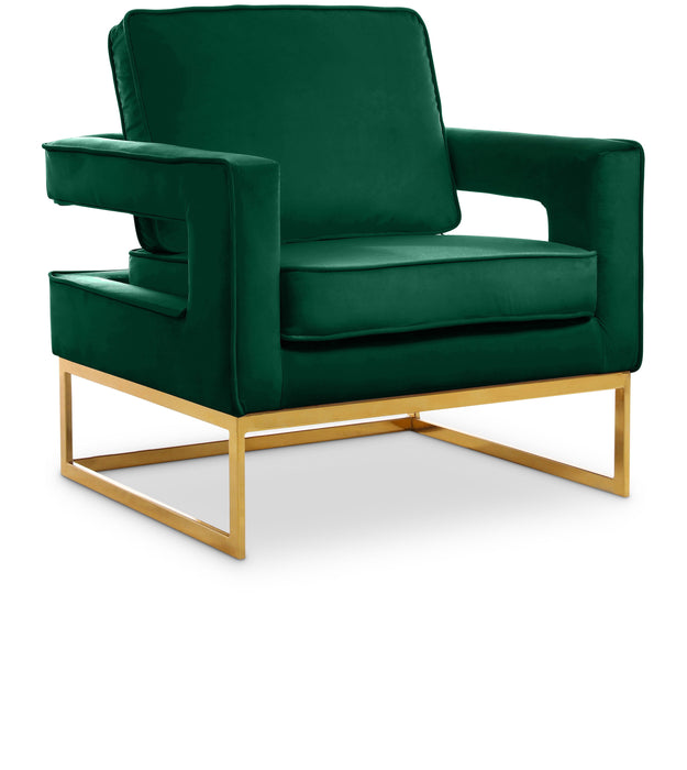 Noah - Accent Chair with Gold Legs - Simple Home Plus