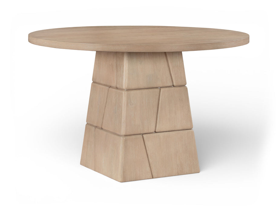 Tavio - 48" Oak Veneer And Solid Wood Dining Table - Simple Home Plus