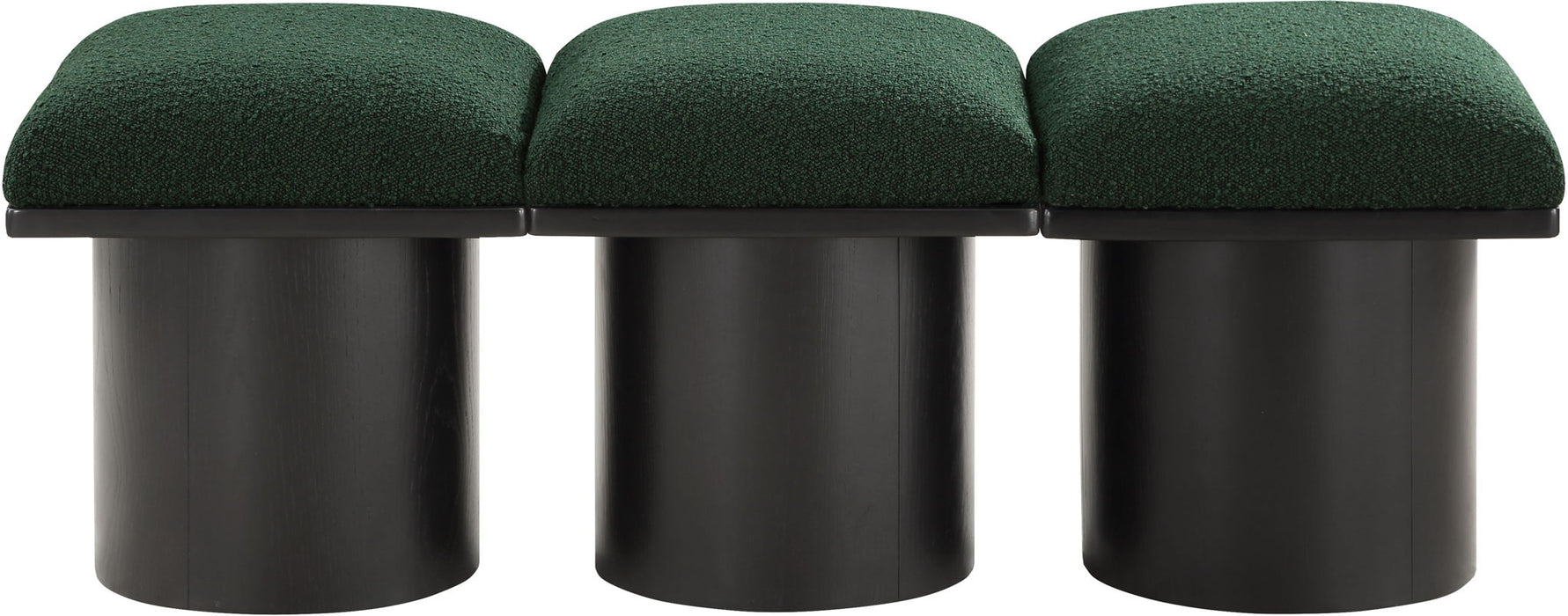 Pavilion - 3 Piece Modular Bench With Black Base - Simple Home Plus
