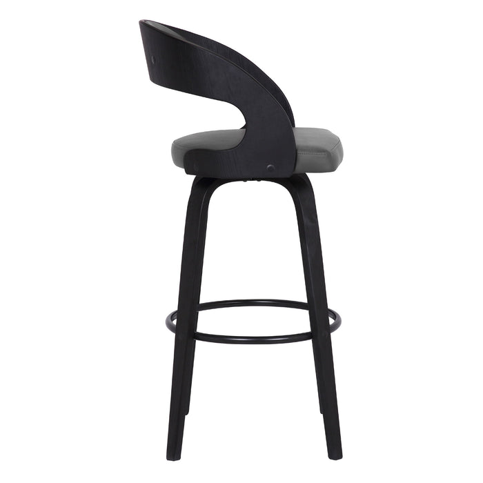 Shelly - 30" Bar Height Swivel Bar Stool With Black Frame - Simple Home Plus