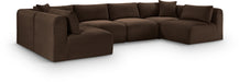 Shaggy - 6 Piece Modular U-Shaped Armless Sectional - Simple Home Plus