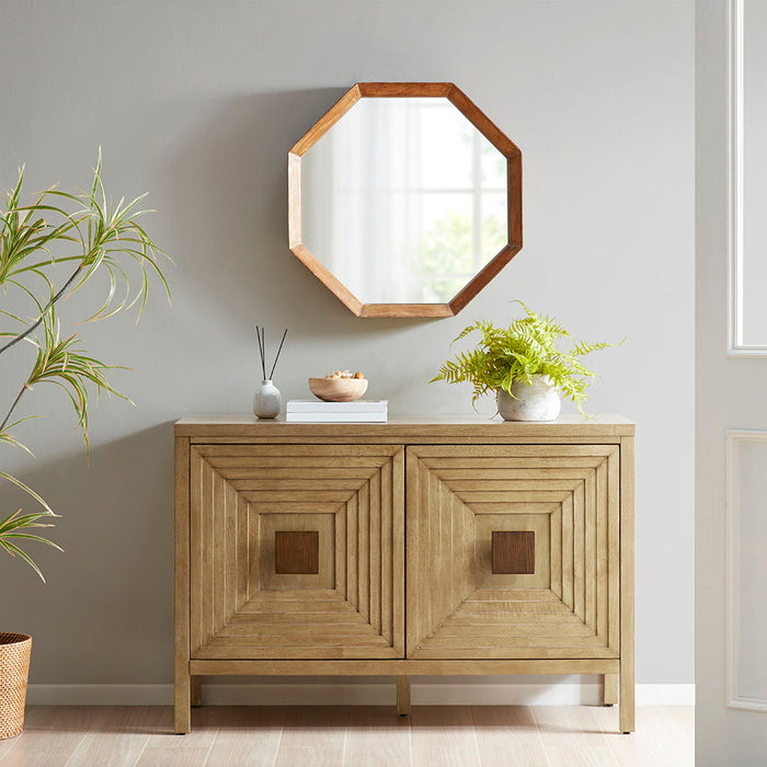 Paige - 2 Door Accent Cabinet With Adjustable Shelves - Natural - Simple Home Plus