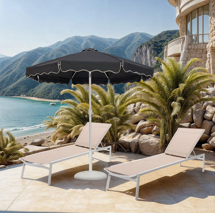 Amalfi - Patio Umbrella - White Base / White Pole - Simple Home Plus