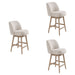 Sadie - Solid Wood Upholstered 26" Counter Height Swivel Barstool - Simple Home Plus