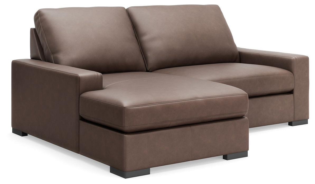 Calden - 2-Piece Sectional With LAF Corner Chaise - Chocolate - Simple Home Plus