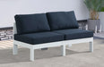 Nizuc - Outdoor Patio 2 Seat Armless Modular Sofa With White Frame - Simple Home Plus