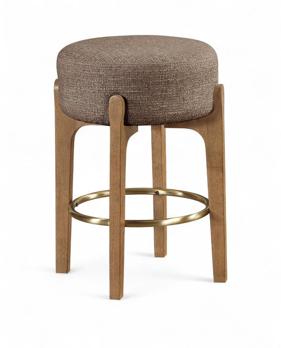 Torino - Backless Counter Stool With Brushed Brown Base (Set of 2) - Simple Home Plus