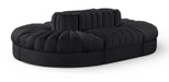 Rummi - Oval Velvet Performance Fabric Upholstered 6 Piece Modular Sectional - Simple Home Plus