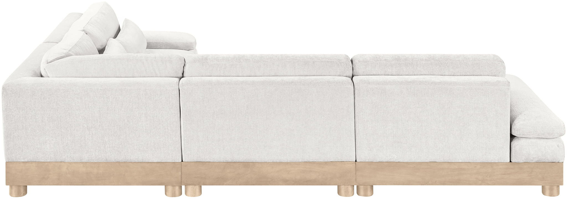 Turin - Chenille Fabric Upholstered Modular Sectional - White - Simple Home Plus