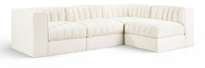 Rummi - Velvet Performance Fabric Upholstered 4 Piece Modular Sectional - Simple Home Plus